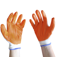 Рабочие перчатки нейлоновые эконом с нитриловым обливом